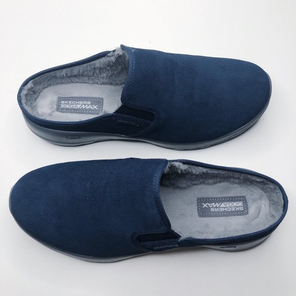 skechers go walk suede clogs